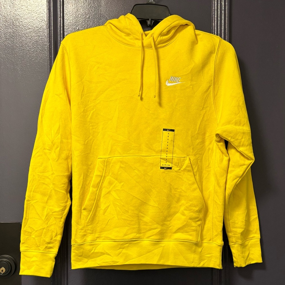 Nike Hoodie Pullover Yellow White NWT Small